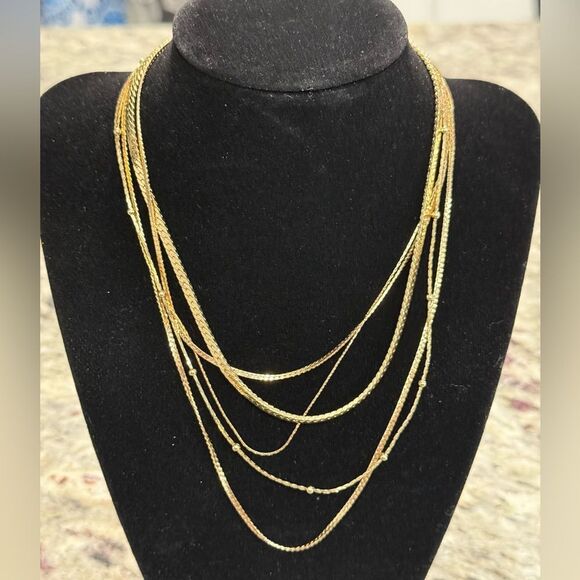 NEW NORDSTROM Gold Multi Strand
Necklace - Picture 2 of 4